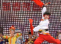1月31日，演員在晚會上表演