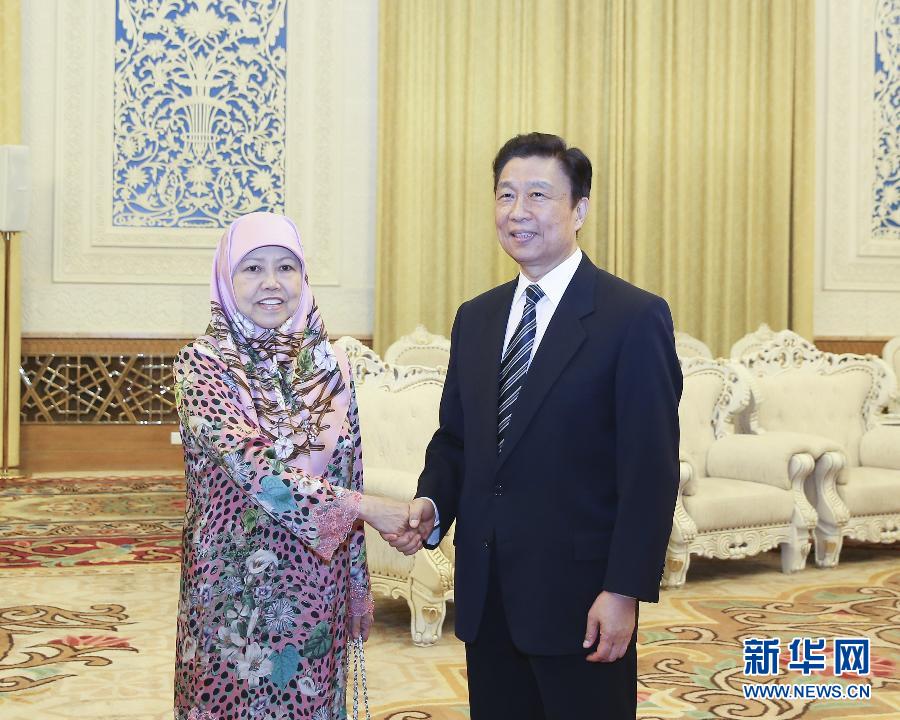 5月31日，國家副主席李源潮在北京會見文萊公主瑪斯娜。 新華社記者丁林 攝