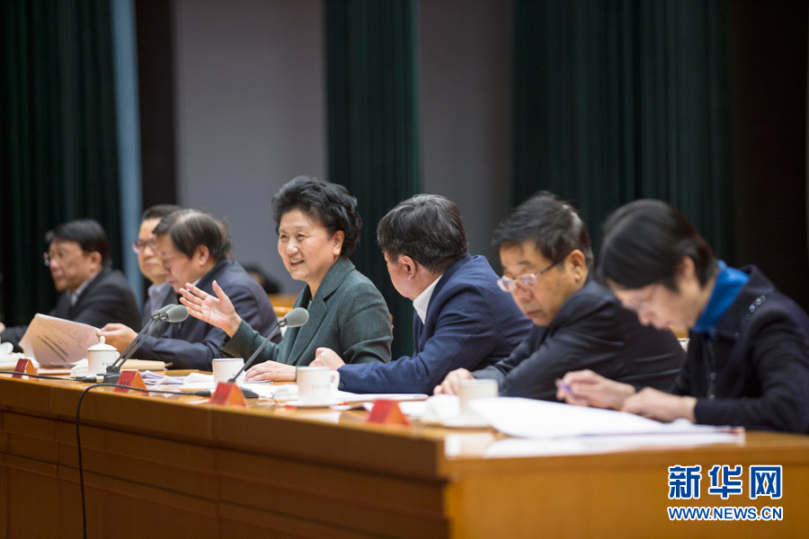 1月16日，中共中央政治局委員、國務(wù)院副總理劉延東在北京出席“加強和改進新形勢下高校思想政治工作專題研討班”開班式。 新華社記者崔新鈺 攝