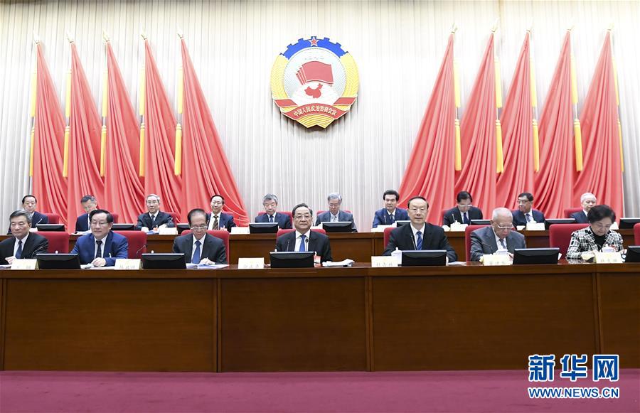 1月22日，政協(xié)第十二屆全國委員會常務(wù)委員會第二十四次會議在北京開幕。全國政協(xié)主席俞正聲出席開幕會。 新華社記者 燕雁 攝