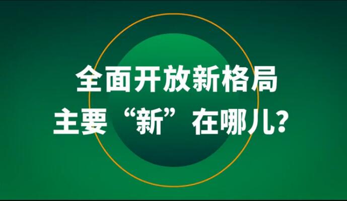 全面開放新格局主要“新”在哪兒？