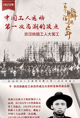 1923，中國工人運(yùn)動第一次高潮的頂點(diǎn)