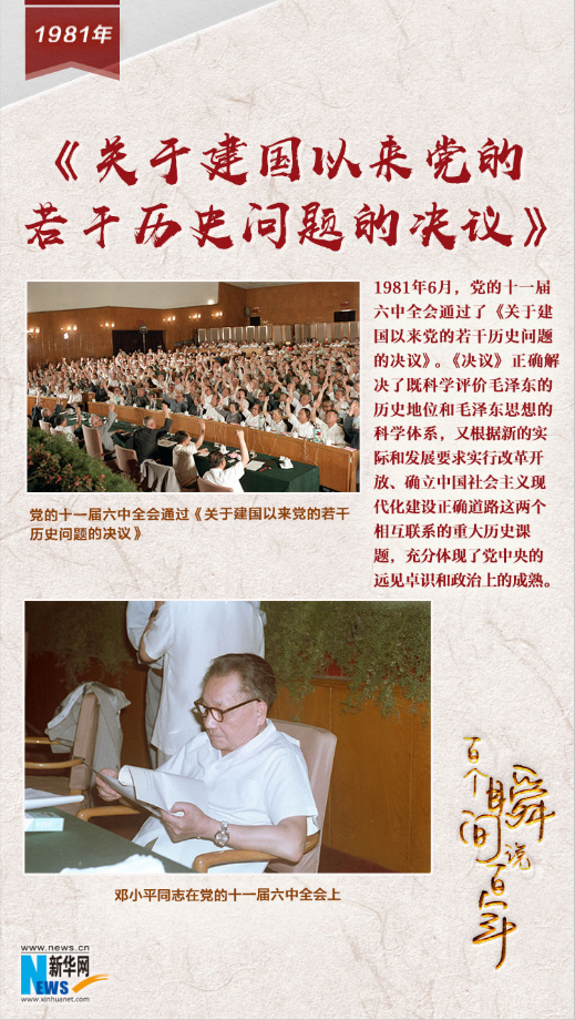 1981，《關(guān)于建國以來黨的若干歷史問題的決議》