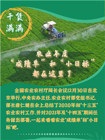 干貨滿滿！農(nóng)業(yè)年度“成績單”和“小目標(biāo)”都在這里了