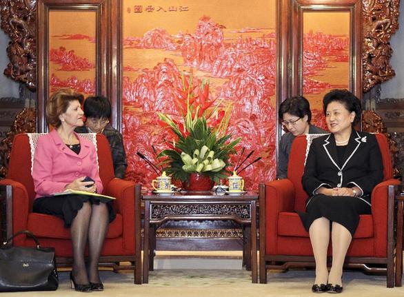 劉延?xùn)|會見歐盟委員會教育、文化、語言多樣性及青年事務(wù)委員瓦西利烏