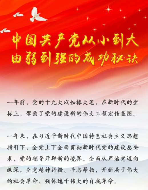 中國(guó)共產(chǎn)黨從小到大、由弱到強(qiáng)的成功秘訣