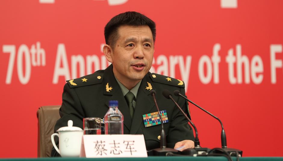 閱兵領(lǐng)導(dǎo)小組辦公室副主任、中央軍委聯(lián)合參謀部作戰(zhàn)局副局長(zhǎng)蔡志軍