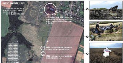 馬航MH17客機殘骸照片顯示，其機身上有許多細小孔洞。多名專家分析稱，這些孔洞或是飛機被導彈爆炸后飛散的彈片擊中所致。